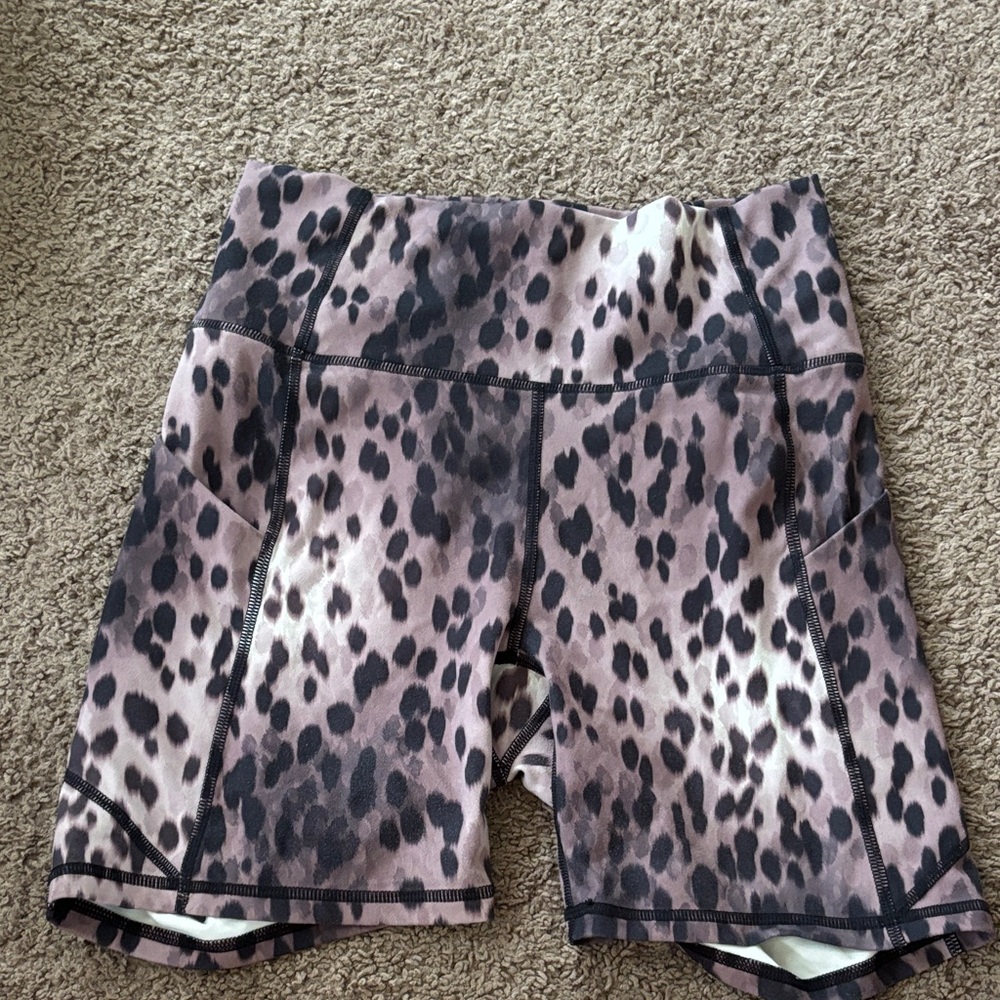 Fabletics Leopard Print Bike Shorts